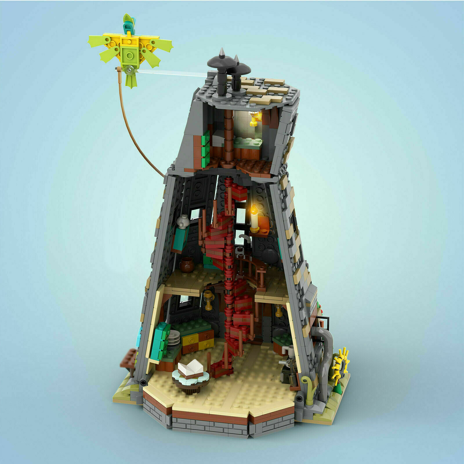 Custom MOC: C7302 Modular House Hut 1207 Parts from Film Gift for Christmas-ZITIANYOUBUILD