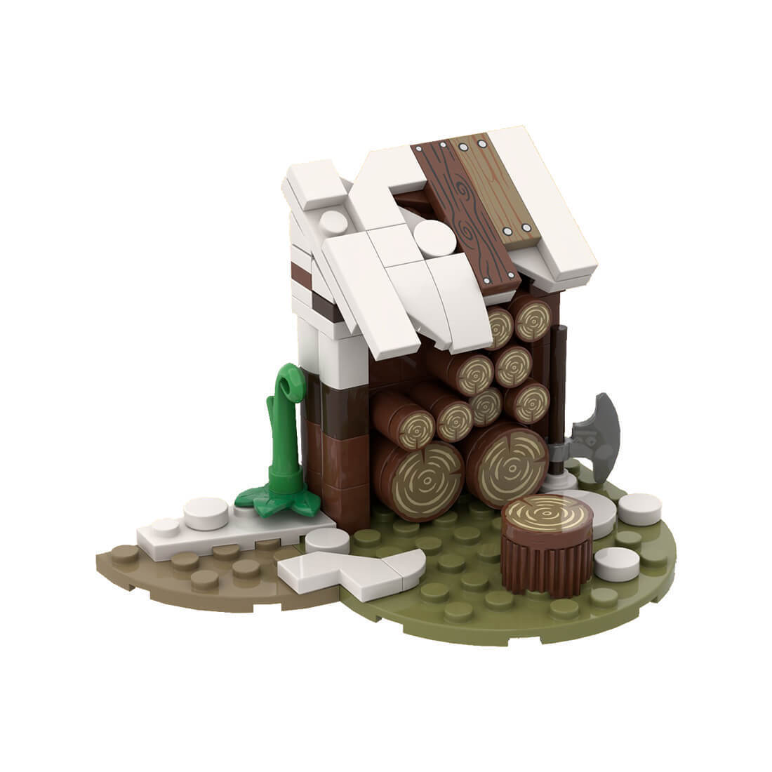 Custom MOC-96252 Medieval Wood Shed 90 Parts Building Toys Gift for Christmas-ZITIANYOUBUILD