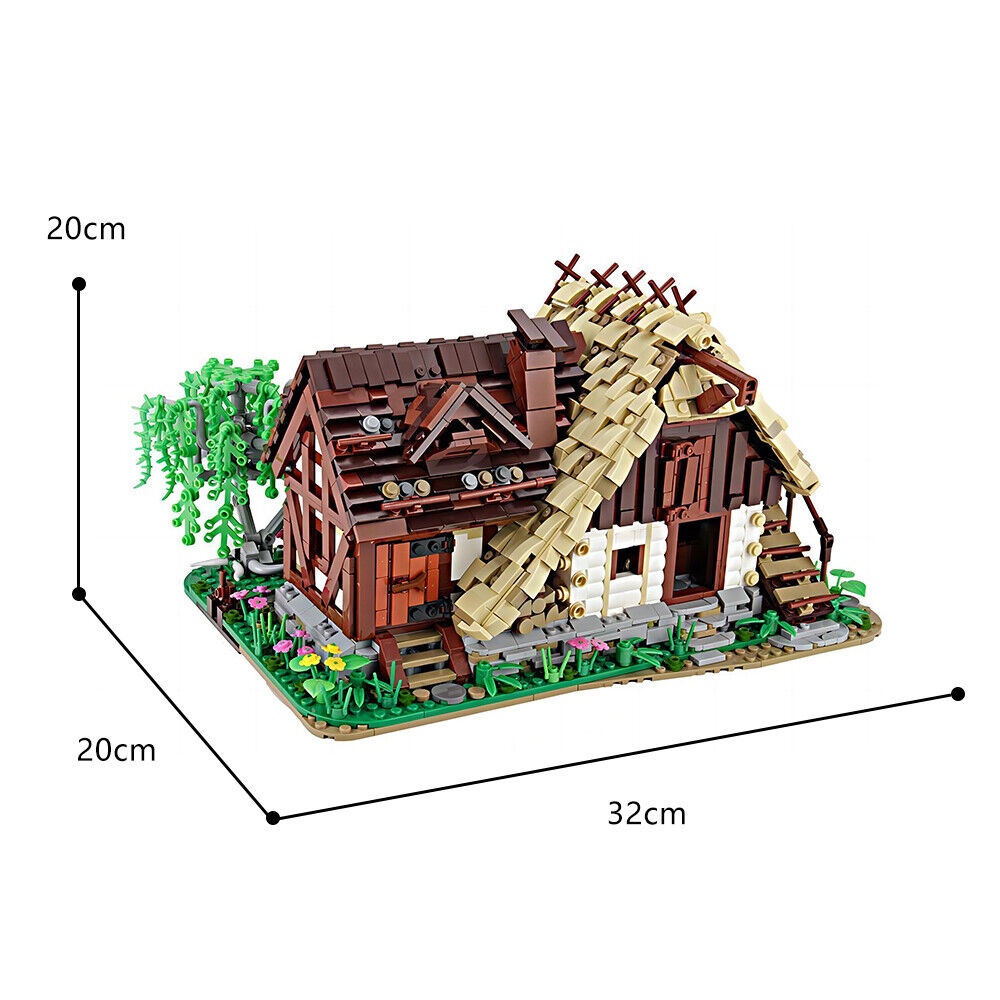 C9287 Old Water Mill Using Hydroelectric Power with Interior 2691 Parts-ZITIANYOUBUILD