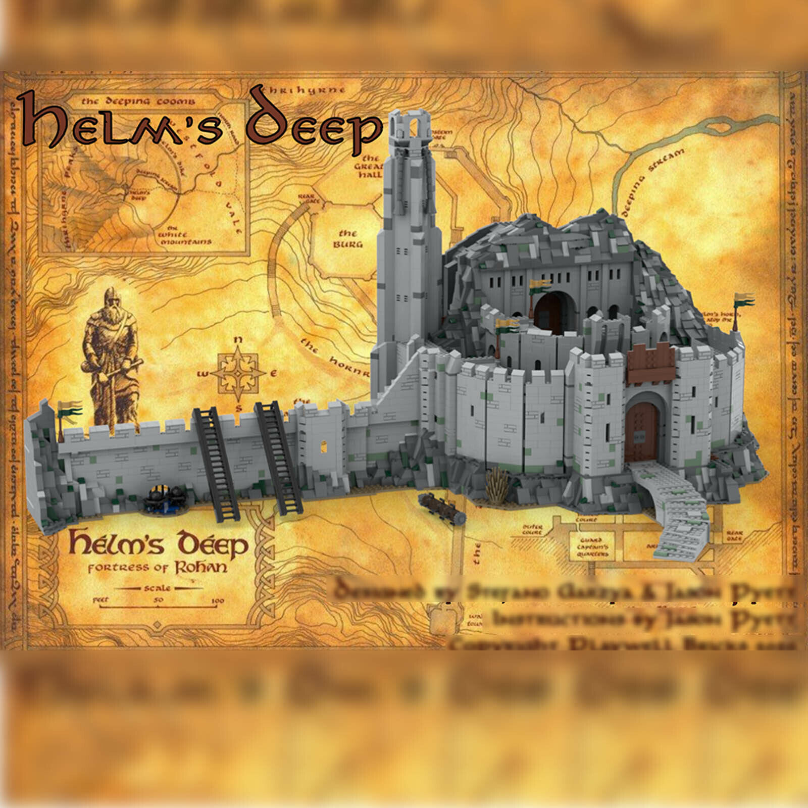 C4990 Helm's Deep Fortress Helm Hammerhands Toys Set 6184 Parts Creative Toys-ZITIANYOUBUILD