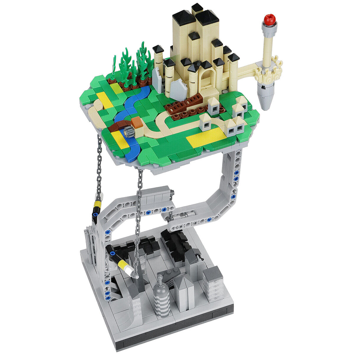ZITIANYOUBUILD C4282 Tension Suspension Floating Magic Fortress Castle 752 Parts-ZITIANYOUBUILD