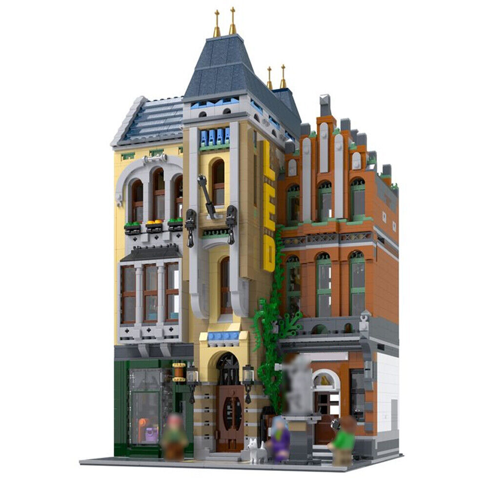MOC-88234 Pet Clinic with Interior and Statue Modular Building 3598 Parts-ZITIANYOUBUILD