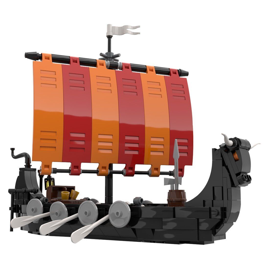Custom MOC-116513 Viking Longship Bullhead 311 Parts Kids Gift for Christmas-ZITIANYOUBUILD