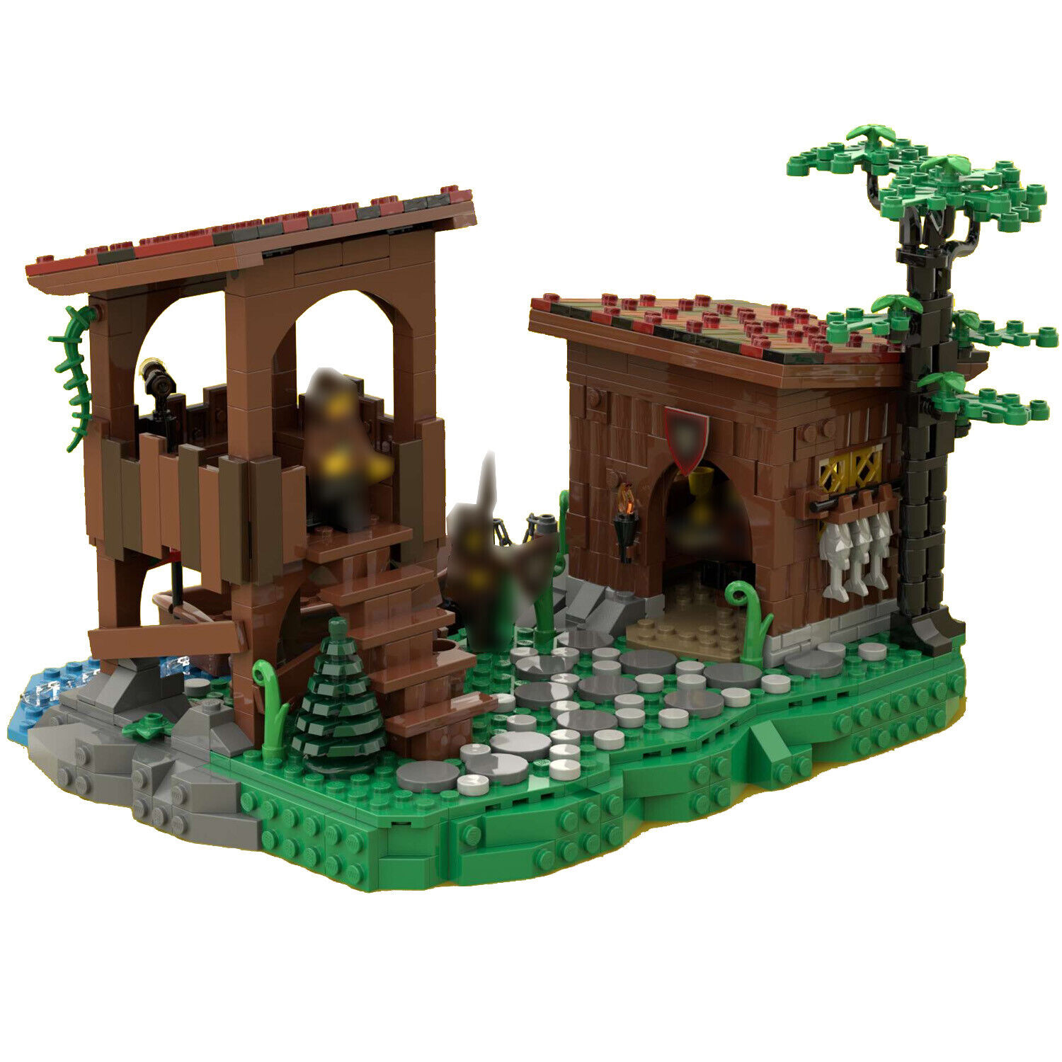 MOC-148116 A Small Camp Building Toys Set Expansion for Castle 754 Parts Gift-ZITIANYOUBUILD