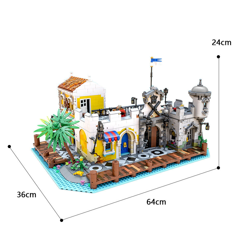C7894 Lagoon Lockup Revisited Model with Armory 3894 Parts Modular Building-ZITIANYOUBUILD