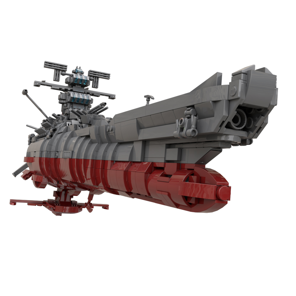 Custom MOC-81382 Star Blazers Space Battleship Yamato 2199 Model with Stand (2163PCS) Building Toys Set Gift
