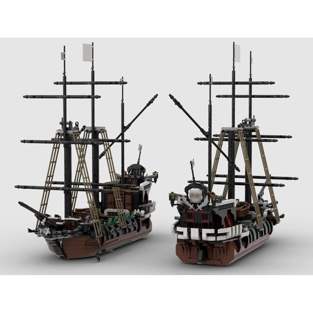 MOC-202552 Skull's Eye Schooner Ship 6286 Remake Version 1676 Pieces