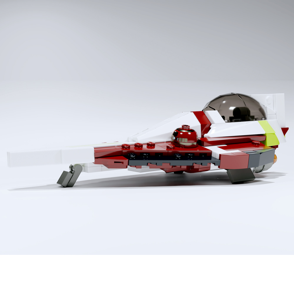 MOC-222332 Obi Wan's Delta 7 Starfighter - Minifig Scale 244 Pieces