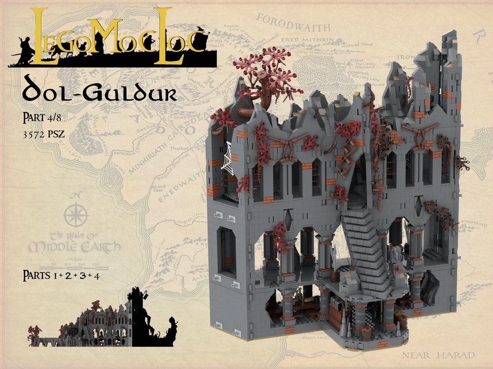 Custom MOC-217982 UCS Dol-Guldur - part 4/8 3567 Parts For Brithday Gifts