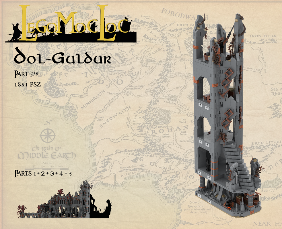 Custom MOC-223053 UCS Dol-Guldur - part 5/8 1851 Parts For Brithday Gifts