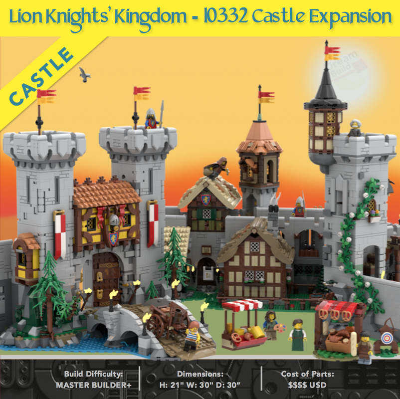 MOC-187688 Lion Knights' Kingdom - 10332 Medieval Town Castle Expansion