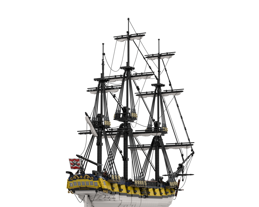 MOC-167149 HMS Eminente British 20-Gun Corvette Ship 4646 Pieces 30 x 29 x 70 cm