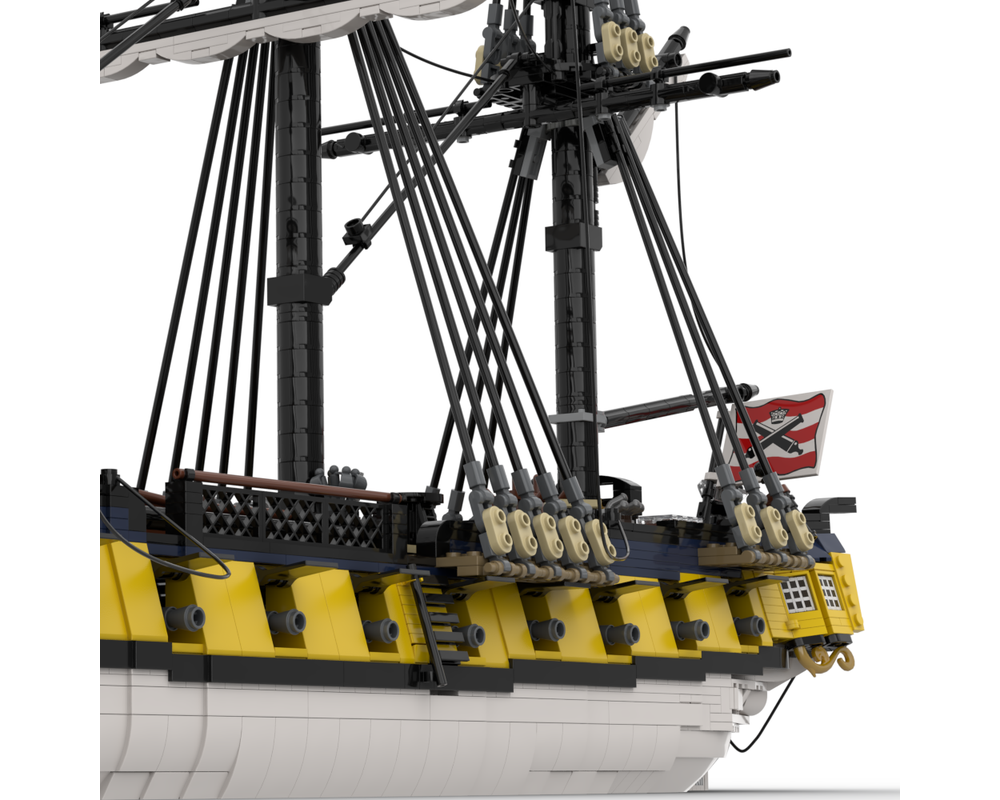 MOC-167149 HMS Eminente British 20-Gun Corvette Ship 4646 Pieces 30 x 29 x 70 cm