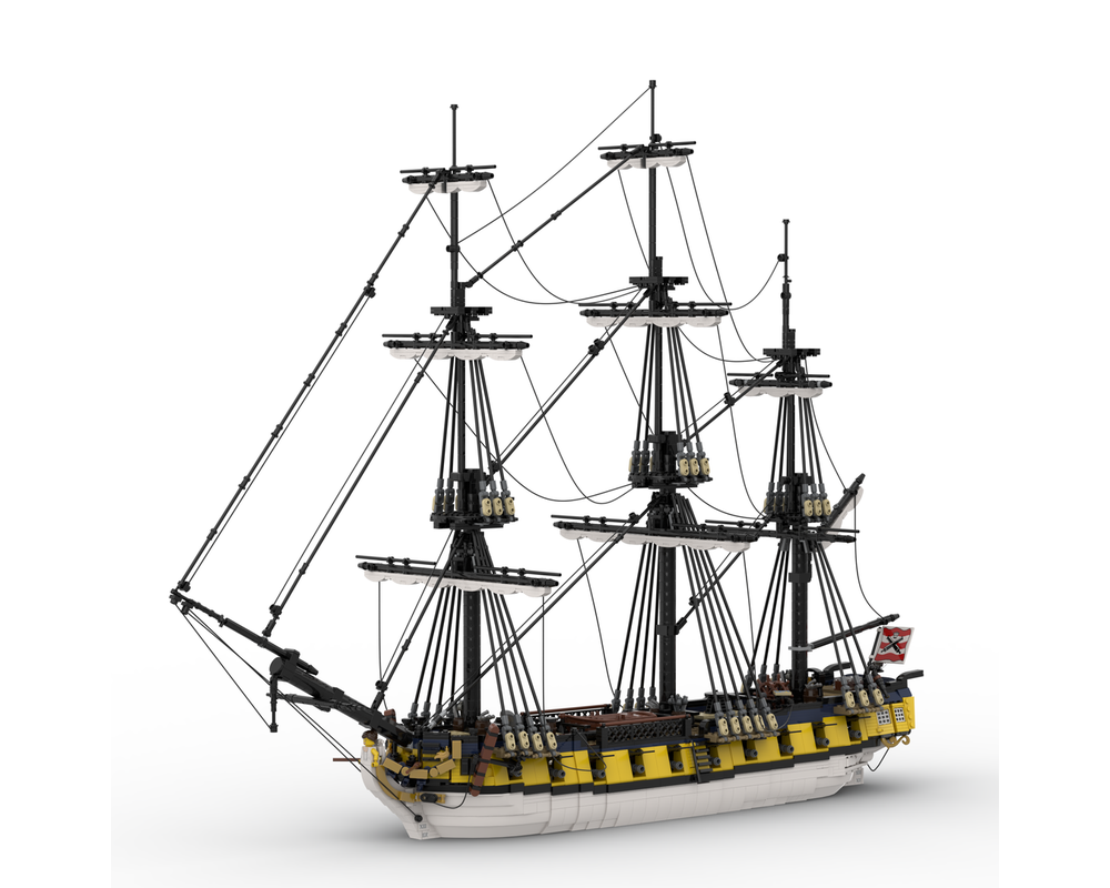 MOC-167149 HMS Eminente British 20-Gun Corvette Ship 4646 Pieces 30 x 29 x 70 cm