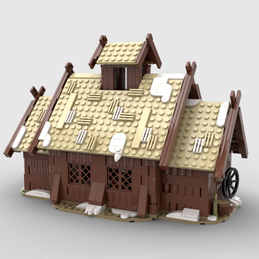 MOC-96080 Village Series: Seafaring People Mead Hall with Interior 746 ...