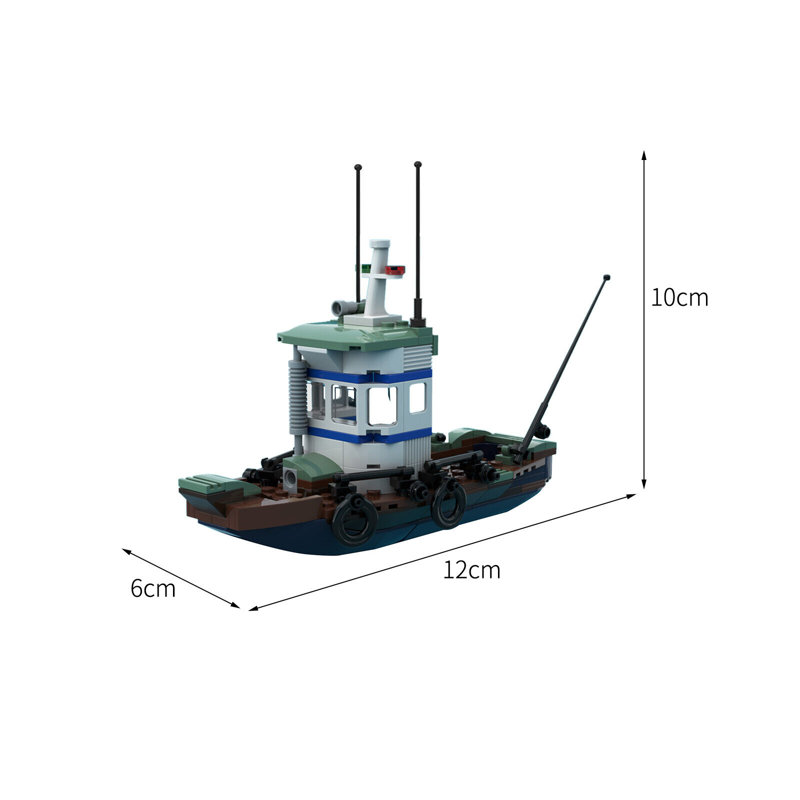 Custom MOC: C7402 Old Fishing Store Boat Wrecked Shrimp Boat 171 Parts-ZITIANYOUBUILD