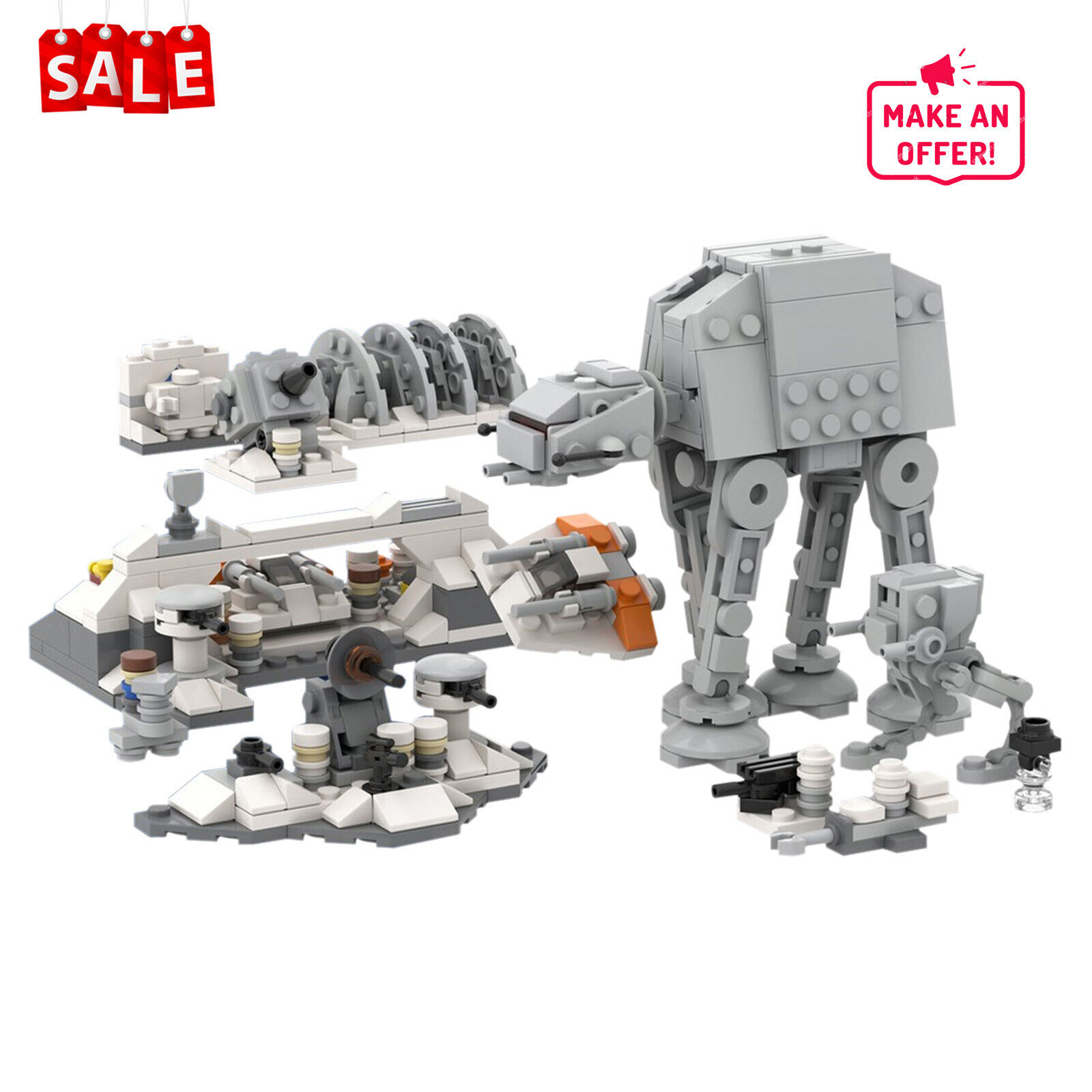 Custom MOC: C4925 Micro Assault on Hoth 567 Parts Gift for Christmas-ZITIANYOUBUILD