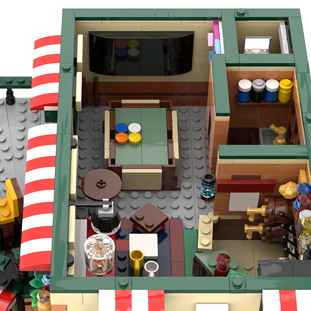 C5214 Modular Building: Cafe & Pub with Interior Building Toys 2258 Parts-ZITIANYOUBUILD