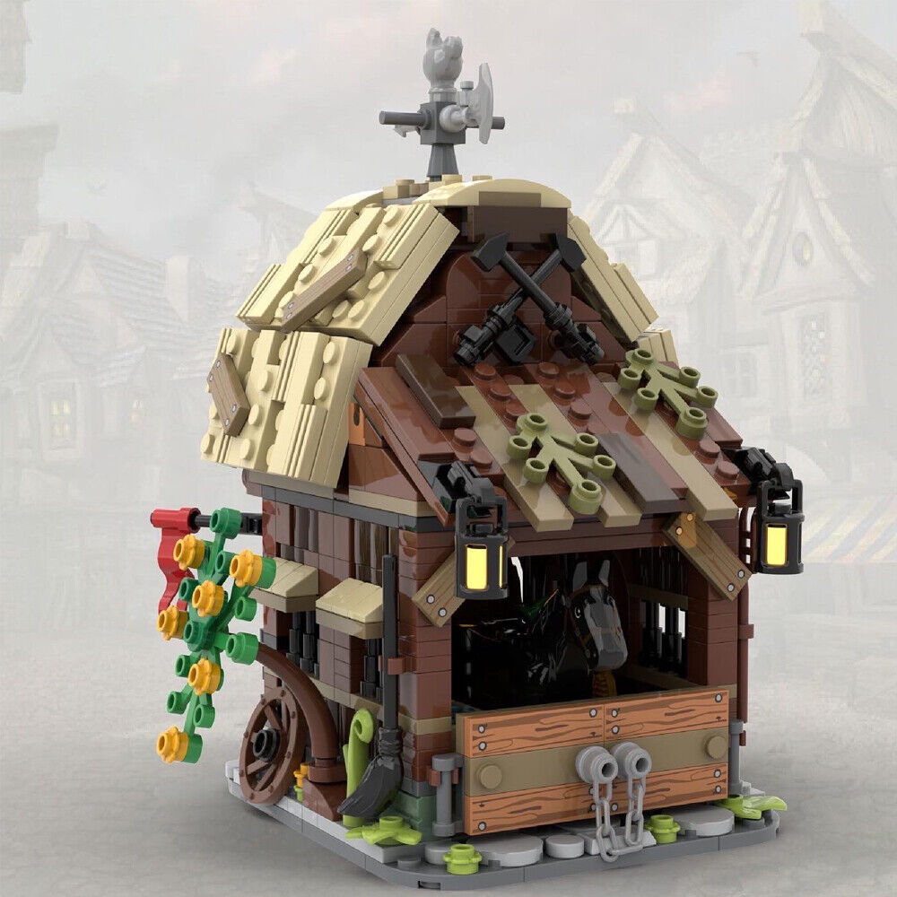 MOC-114761 Medieval Barn and Stable Model Building Toys Set for Castle 594 Parts-ZITIANYOUBUILD