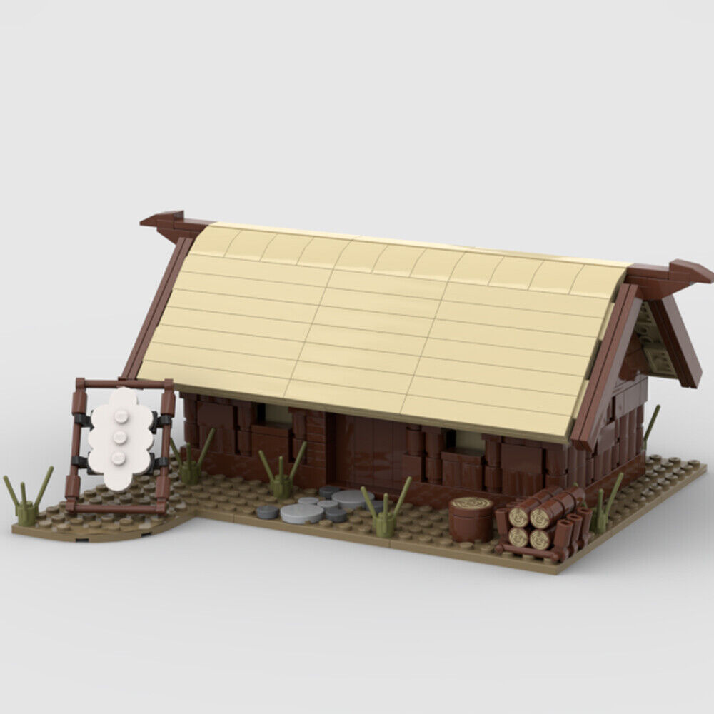 MOC-158270 Village Series: Seafaring People Hut House with Interior 485 Parts-ZITIANYOUBUILD