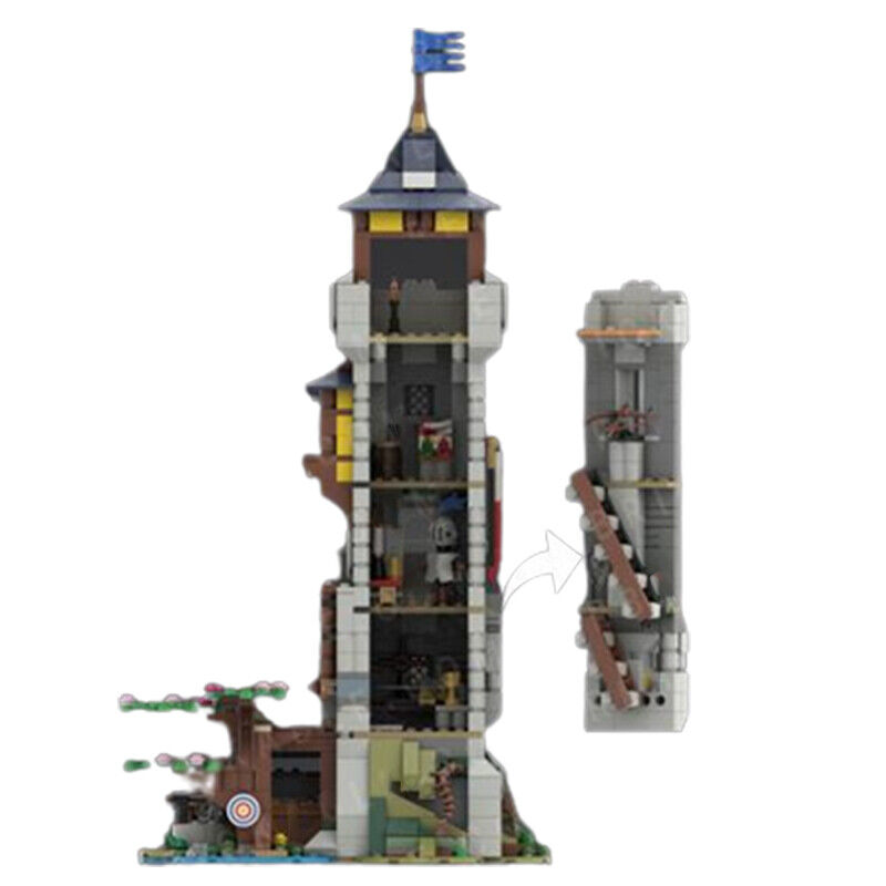 MOC-141500 1127 Parts Medieval Tower Expansion for Medieval Castle 31120 Set-ZITIANYOUBUILD
