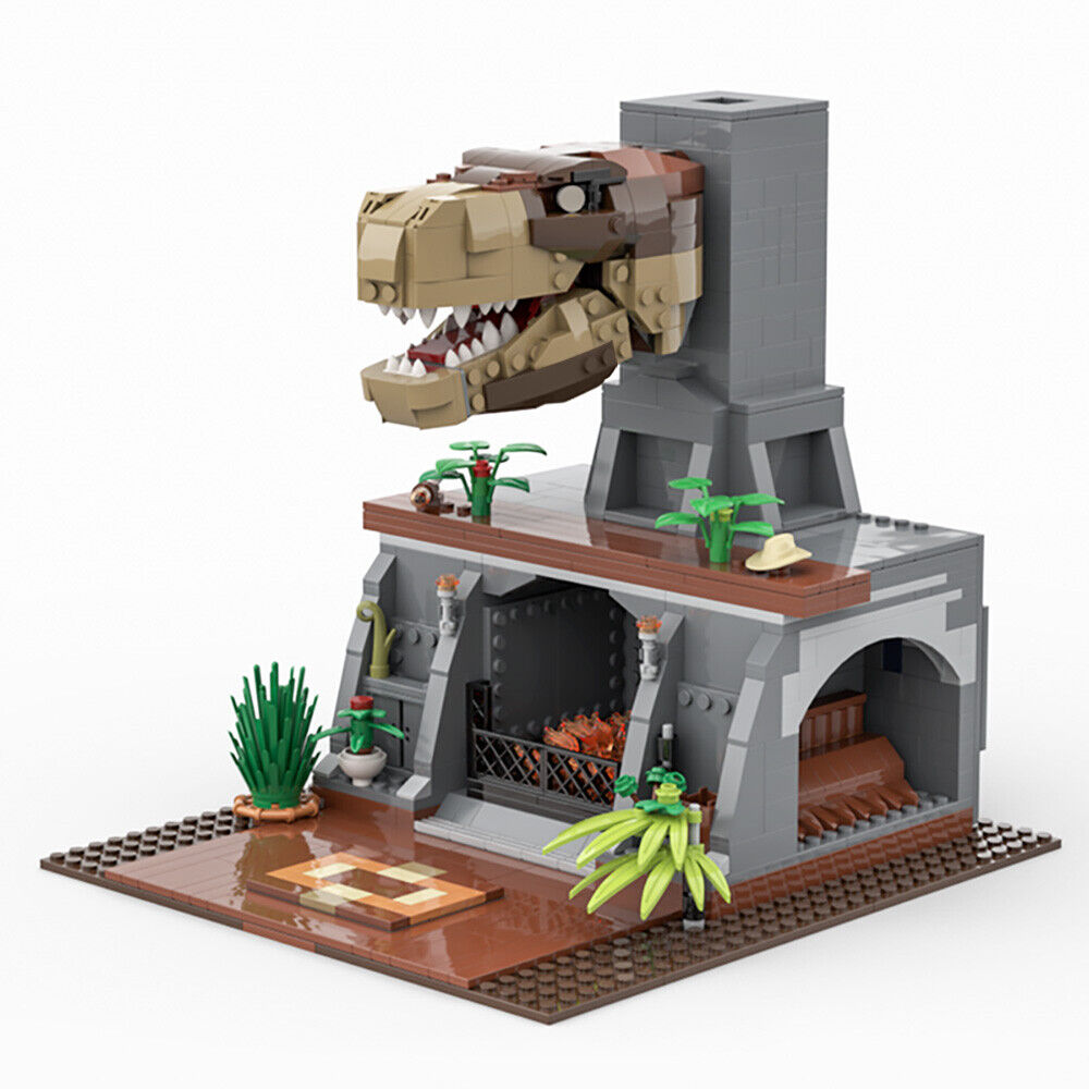 C5006 Fireplace Model with Dinosaur Head Building Toys Set 941 Parts-ZITIANYOUBUILD