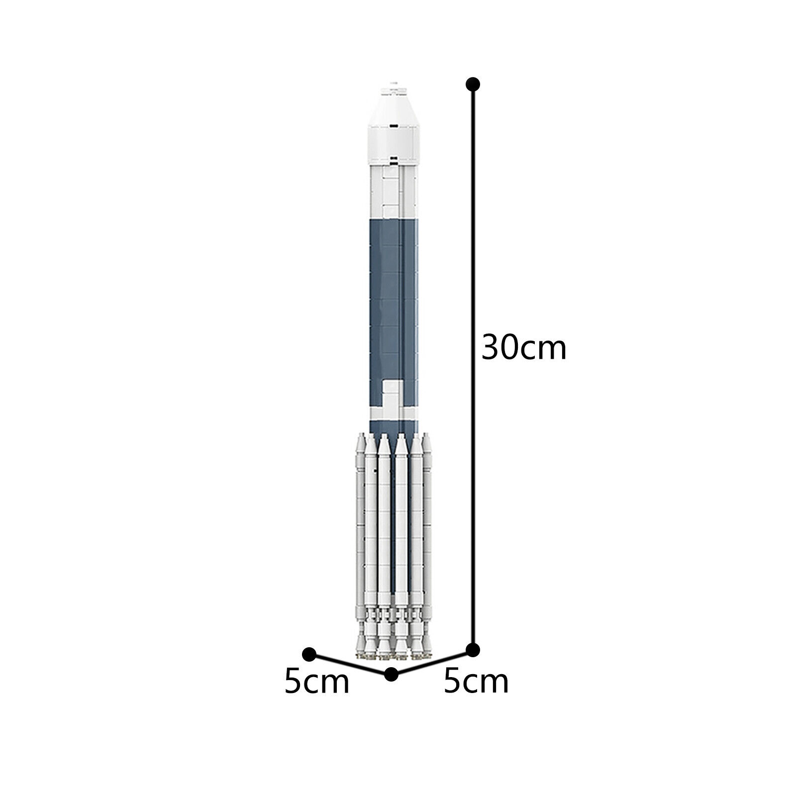 MOC-54675 Space Rocket Delta II with MER Rover Saturn V Scale Kids Creative Toys-ZITIANYOUBUILD