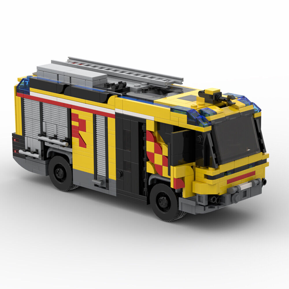 MOC-60616 Ultra-modern Hybrid Fire-fighting Vehicle Fire Truck 916 Parts-ZITIANYOUBUILD