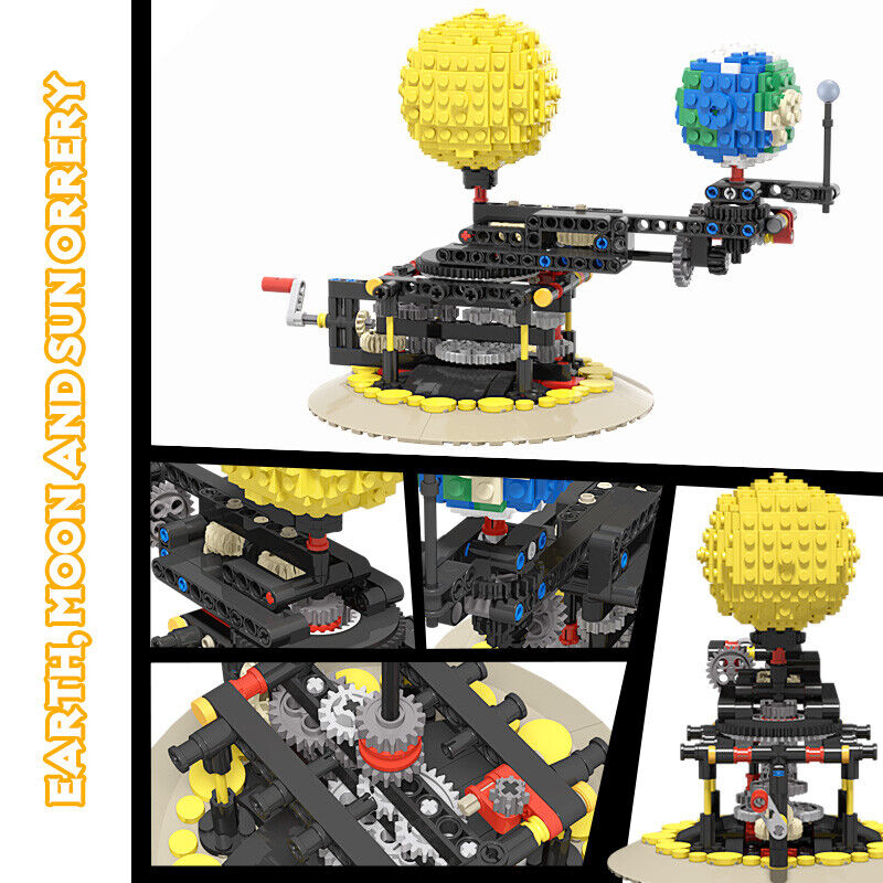 Custom MOC: MOC-4477 Earth Moon and Sun Model With Joystick Gift for Christmas-ZITIANYOUBUILD