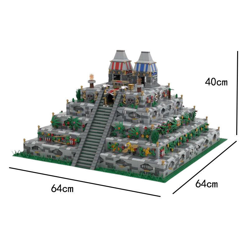 MOC-66047 Ancient Mesoamerican Architecture w/ Flat Tops & Stairs 8056 Parts-ZITIANYOUBUILD