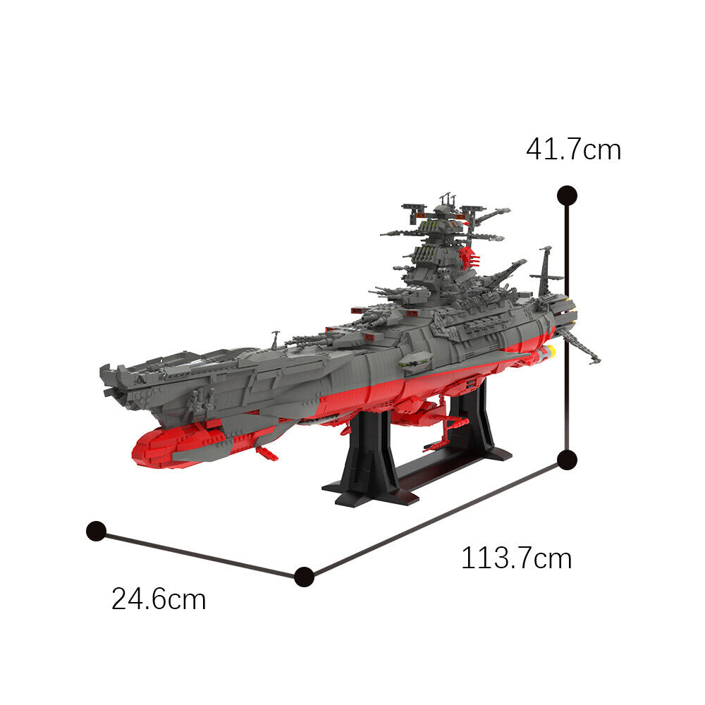 C7663 Space Ship Boat Model with Display Stand 5325 Parts from Anime Series-ZITIANYOUBUILD