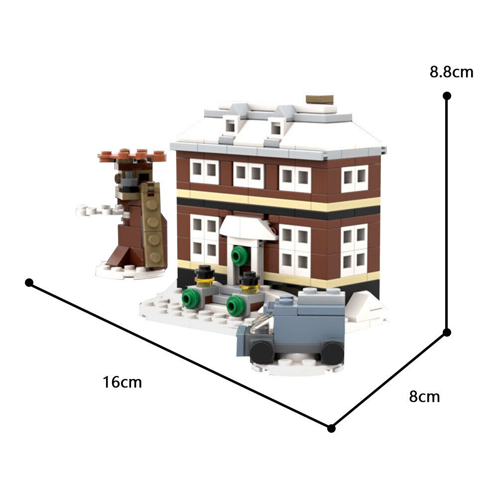 Custom MOC: C7805 The Microscale McCallister House 295 Parts Gift for Christmas-ZITIANYOUBUILD