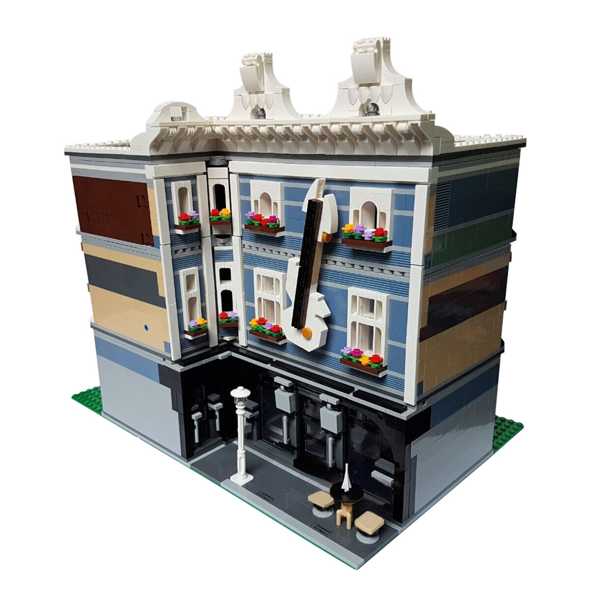 C4529 10255 Alternate Model: Modular Music Club with Interior 3336 Parts-ZITIANYOUBUILD