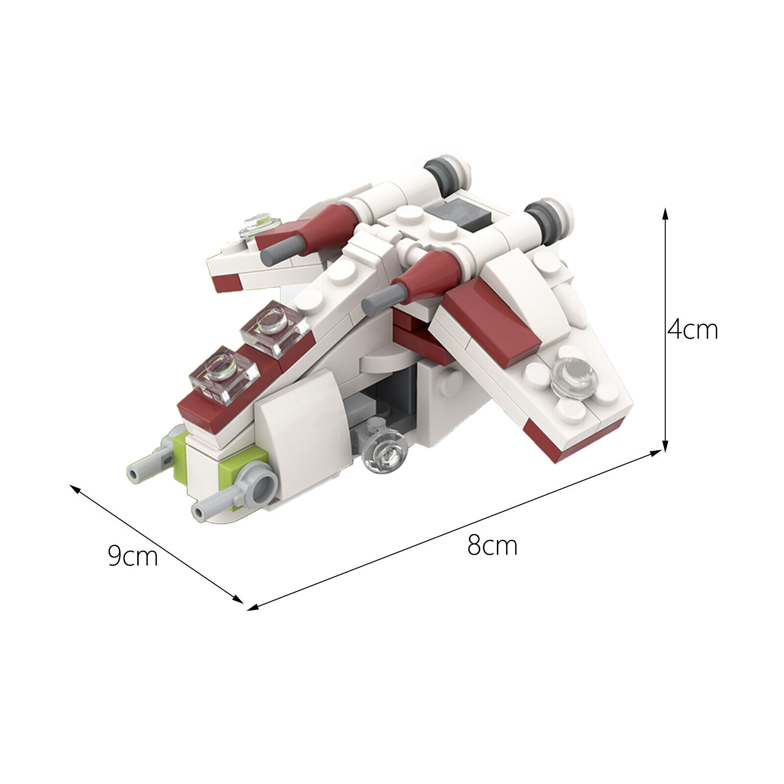 MOC-42164 Micro Republic Gunship Little Republic Gunship LAAT 100 Parts-ZITIANYOUBUILD