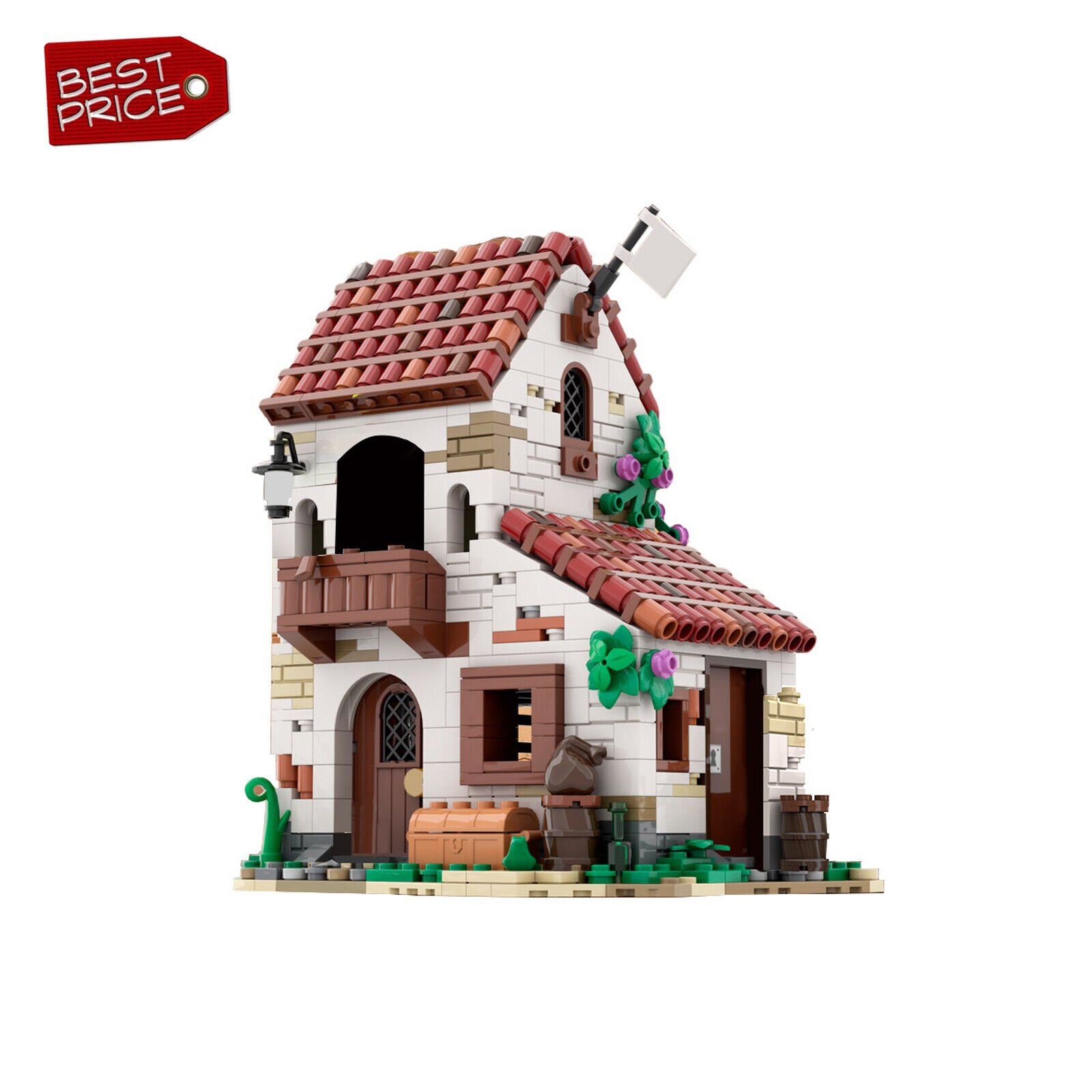 C9214 923 Parts Soldiers House Expansion for 21322 Set & 6276 Eldorado Fortress-ZITIANYOUBUILD