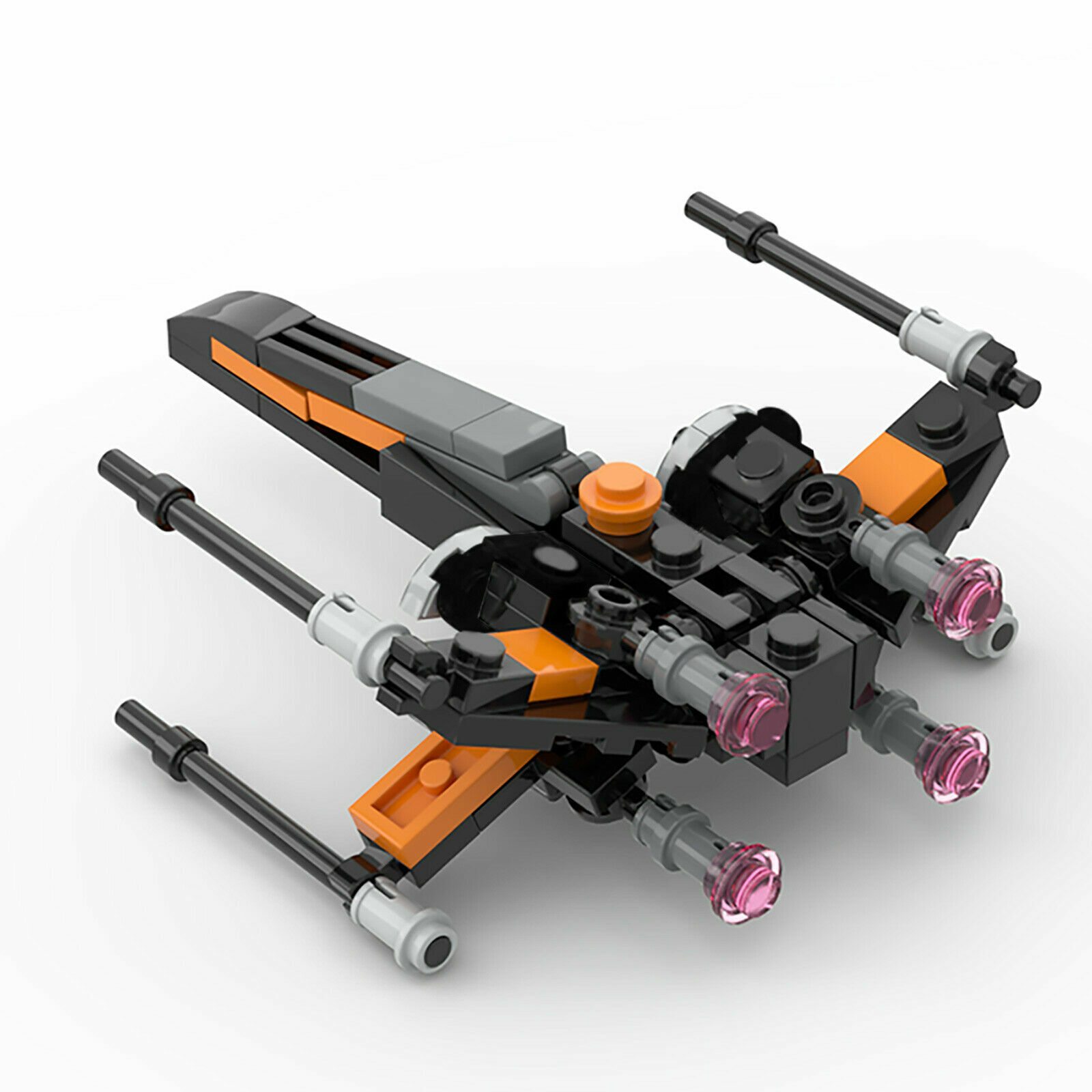 Custom MOC: MOC-34123 Poe Dameron's T-70 Fighter Model 1:125 Scale 88 Pieces-ZITIANYOUBUILD