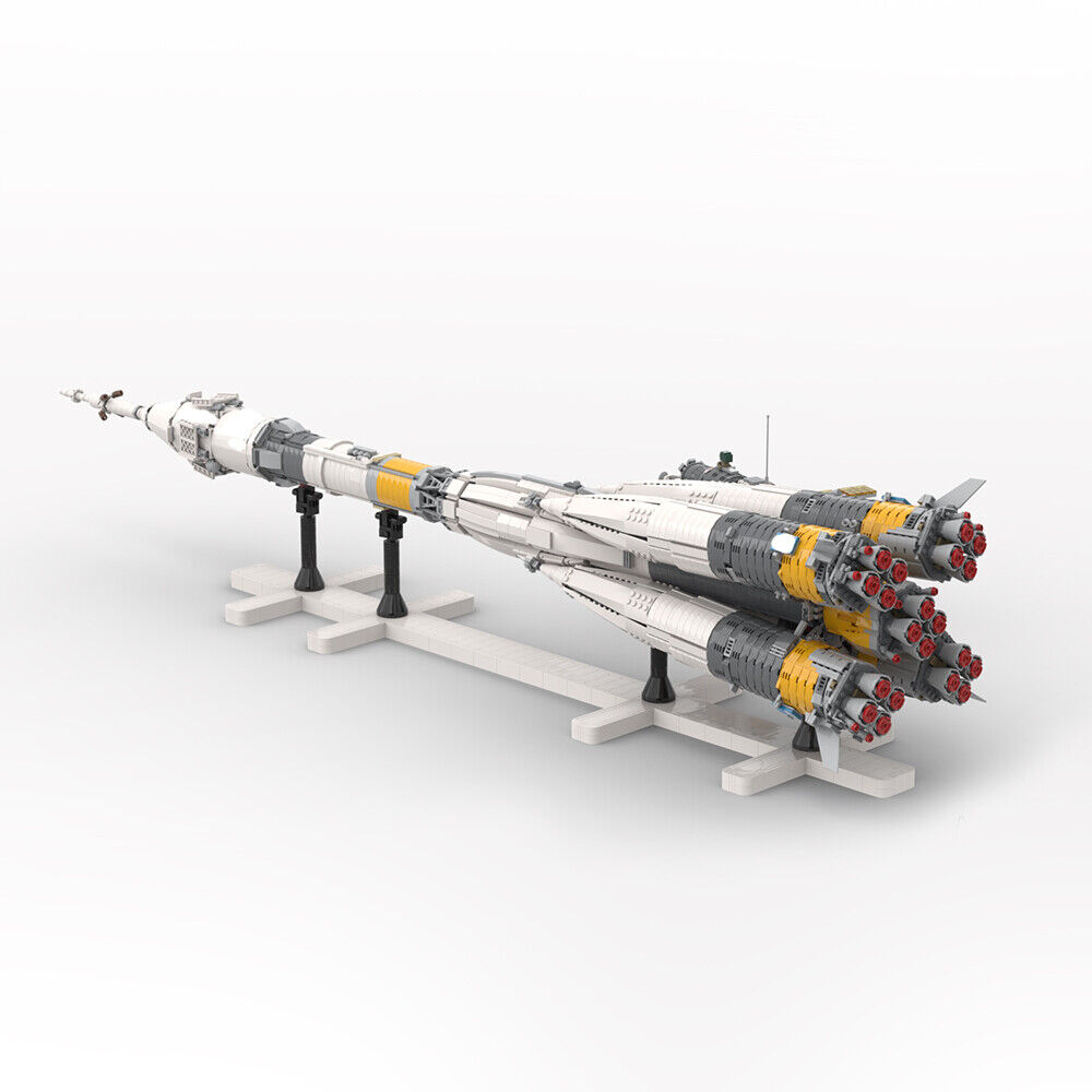 C9038 Sojus-FG Orbital Launch Vehicle Rocket with Display Stand 3739 Parts-ZITIANYOUBUILD