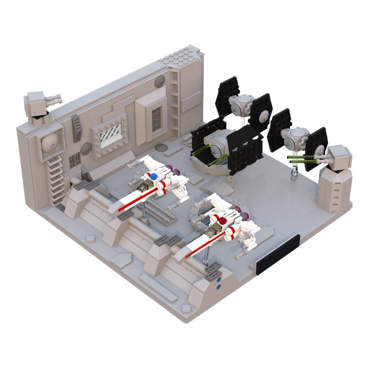 C4723 A 32x32 Vignette of Trench with Fighters from Movie 936 Parts-ZITIANYOUBUILD