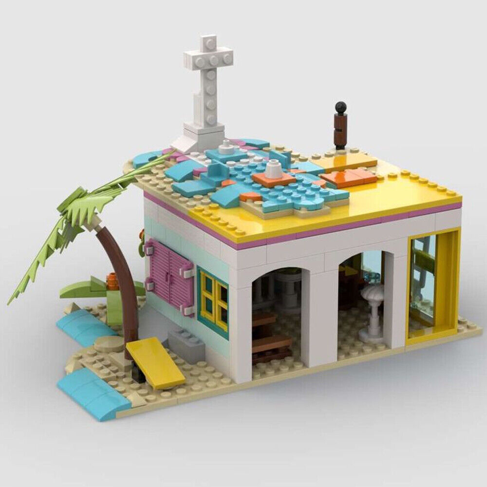 MOC-75142 Seaside Chapel Model from Alternate Build of Set 41428 - 318 Parts-ZITIANYOUBUILD