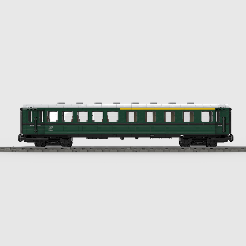 Custom MOC-183351 The Coach AB4ümle Era III Of The Deutsche Reichsbahn 909 PCS