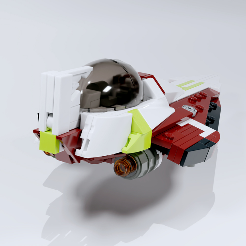 MOC-222332 Obi Wan's Delta 7 Starfighter - Minifig Scale 244 Pieces