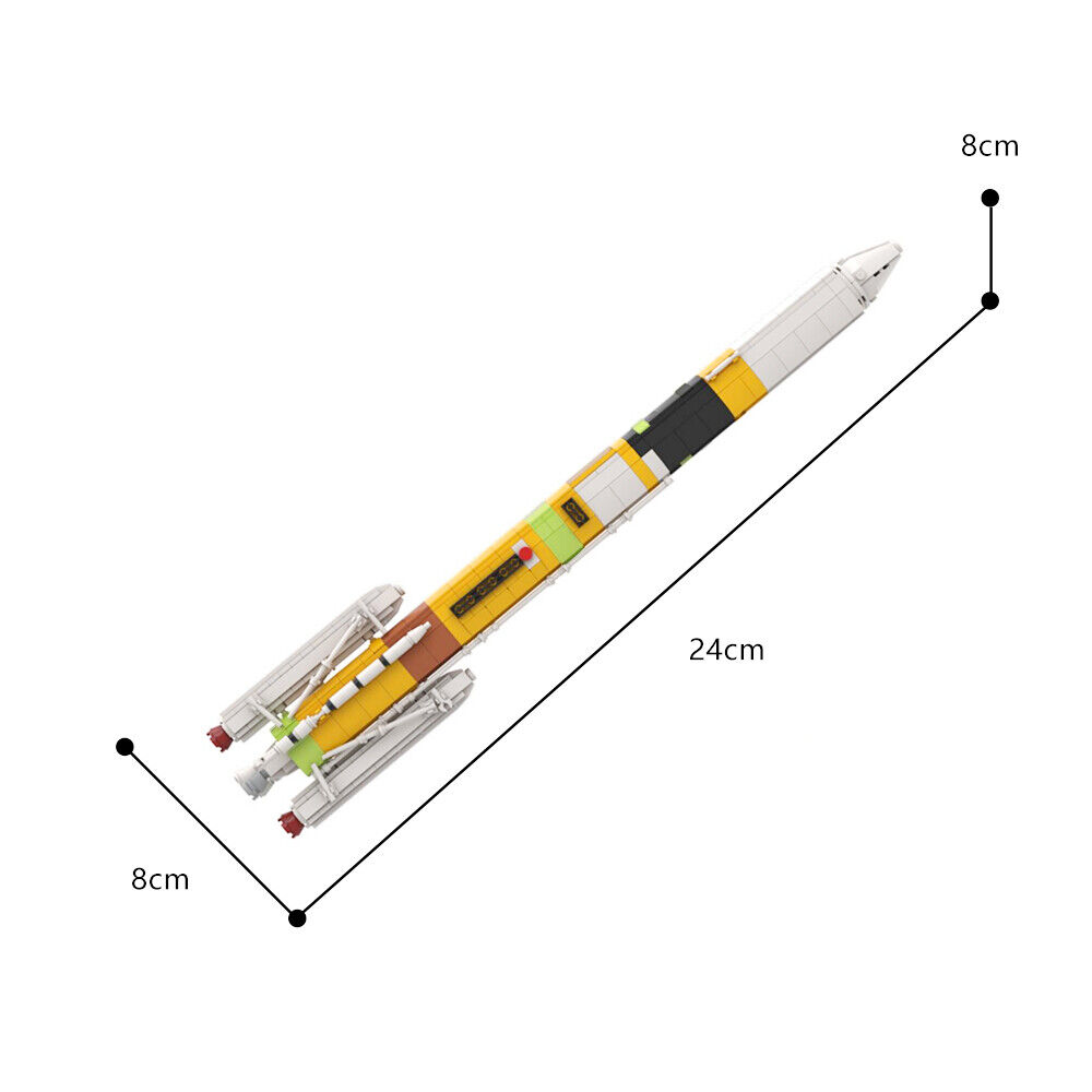 C9310 1:110 H-IIA Japanese Launch Vehicle Model with 2 Boosters 716 Parts-ZITIANYOUBUILD