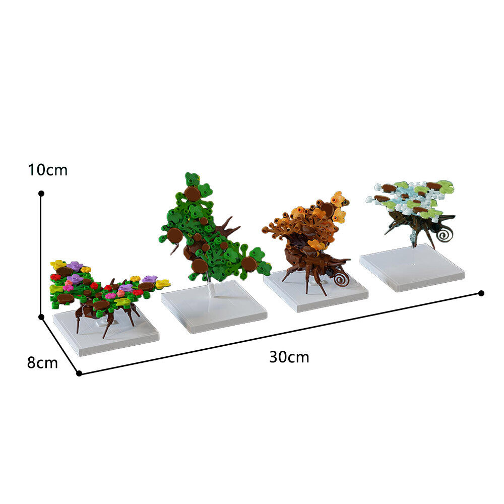 C9252 LEAF BUTTERFLIES with 4 Seasonal Variations of the Pattern 470 Parts-ZITIANYOUBUILD