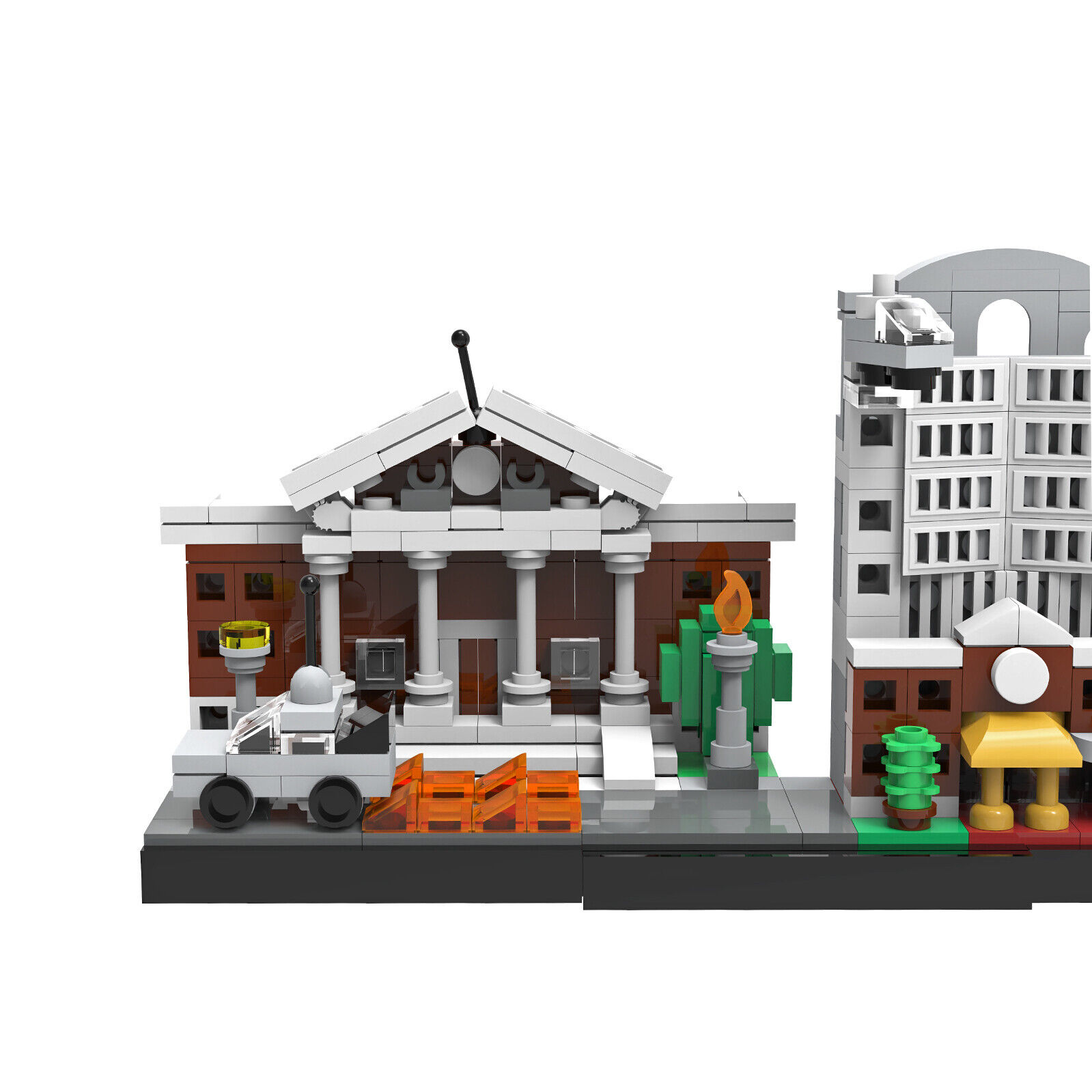 MOC-19767 Skyline Architecture Series Building with Iconic Vehicle | Toys Set-ZITIANYOUBUILD