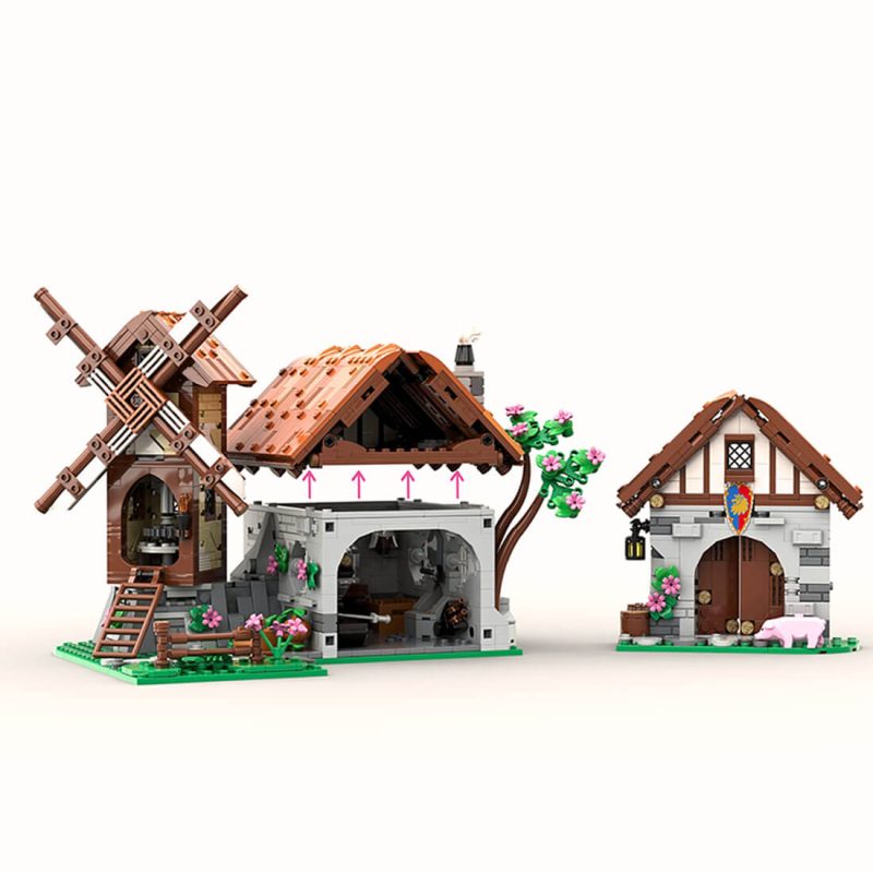 Custom MOC-201861 Blacksmith's Breeze Medieval-Style Lion Knights Blocks Set (1711PCS)