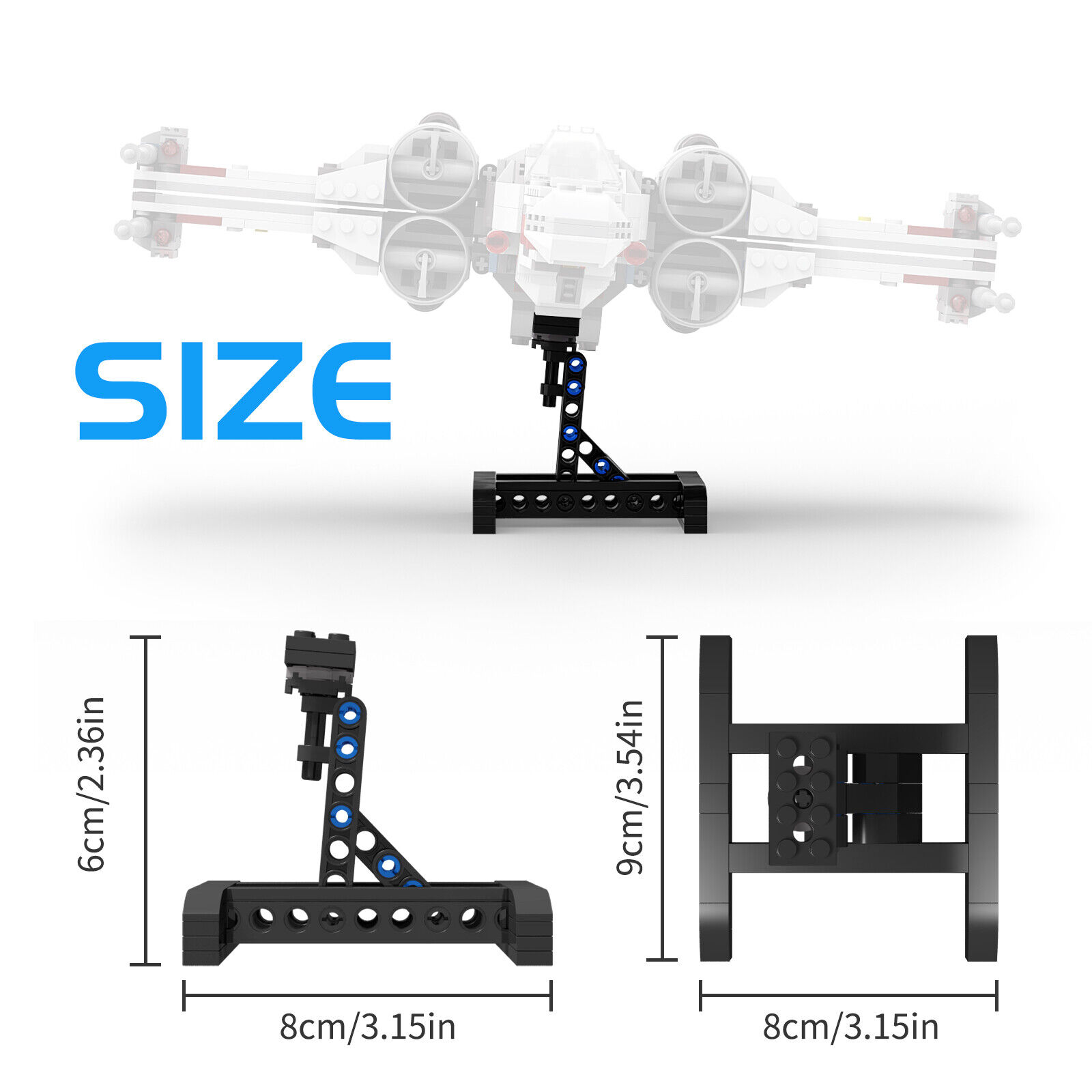 MOC-17386 Display Stand for 75102 & 75149 & 75218 Fighter & Building Toys-ZITIANYOUBUILD
