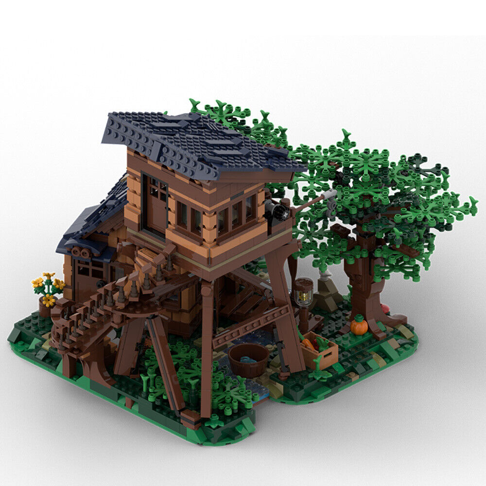 MOC-91343 21318 Tree House Alternate Build: Forest Fire Lookout Tower 1948 Parts-ZITIANYOUBUILD