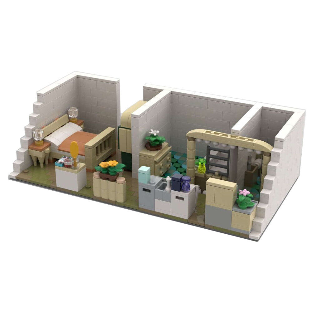 MOC-129516 Bedroom with Bathroom Building Toys Set for Collection 645 Parts-ZITIANYOUBUILD