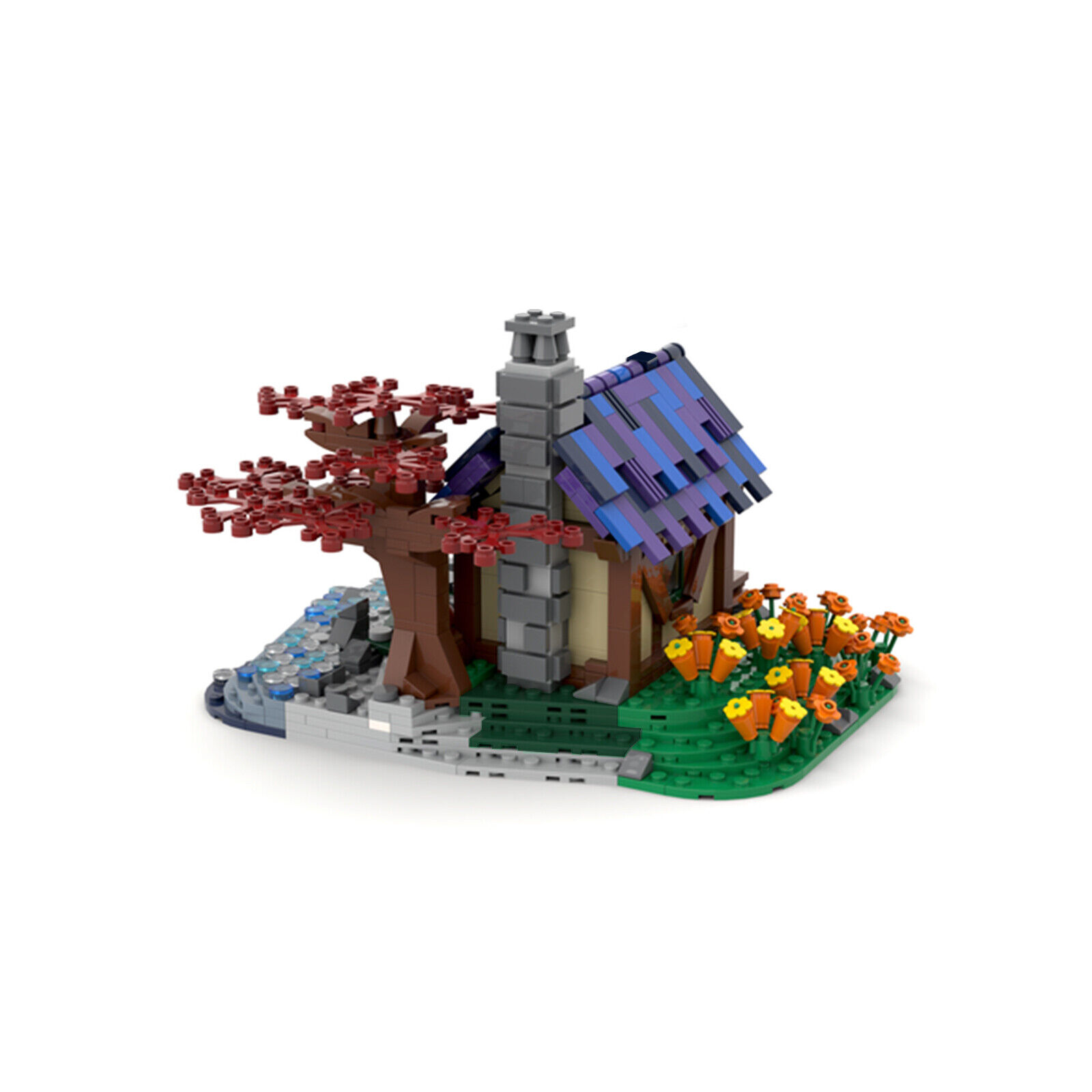 C6736 Modular Building: Tiny House At The Sea Building Toys Set 843 Parts-ZITIANYOUBUILD