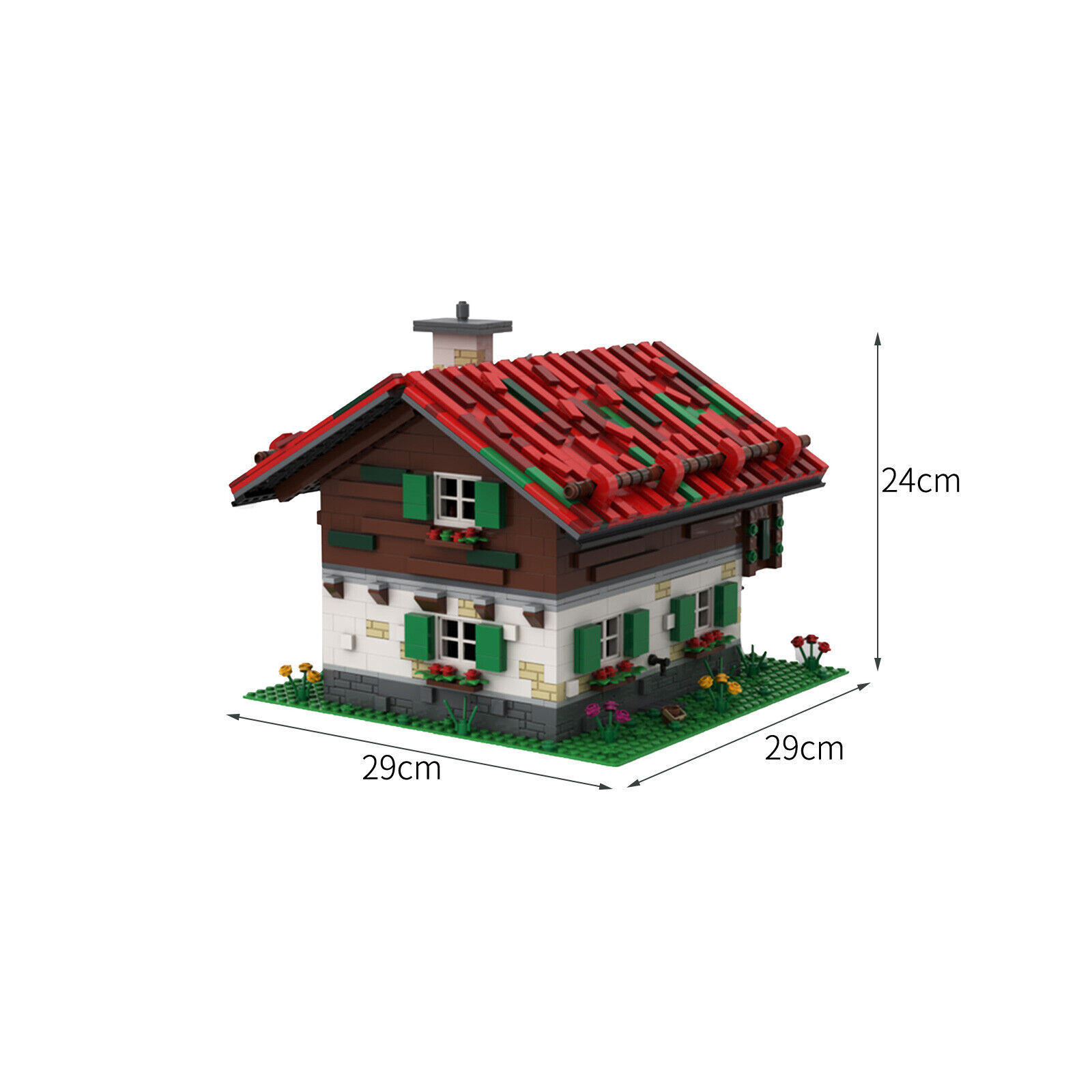 C6095 Modular Building: Hilltop Farmhouse with Detailed Interior 2379 Parts-ZITIANYOUBUILD